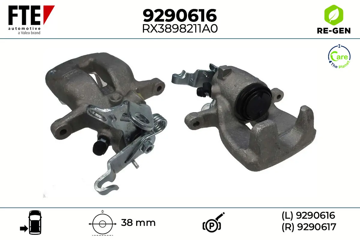 Bremssattel Hinterachse links FTE 9290616
