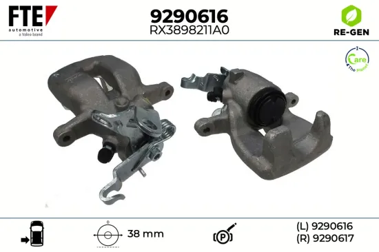 Bremssattel Hinterachse links FTE 9290616 Bild Bremssattel Hinterachse links FTE 9290616