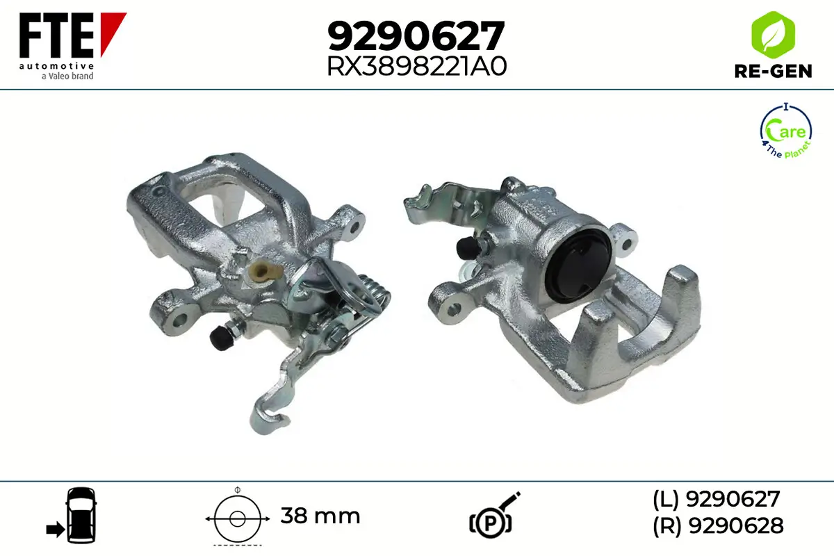 Bremssattel Hinterachse links FTE 9290627