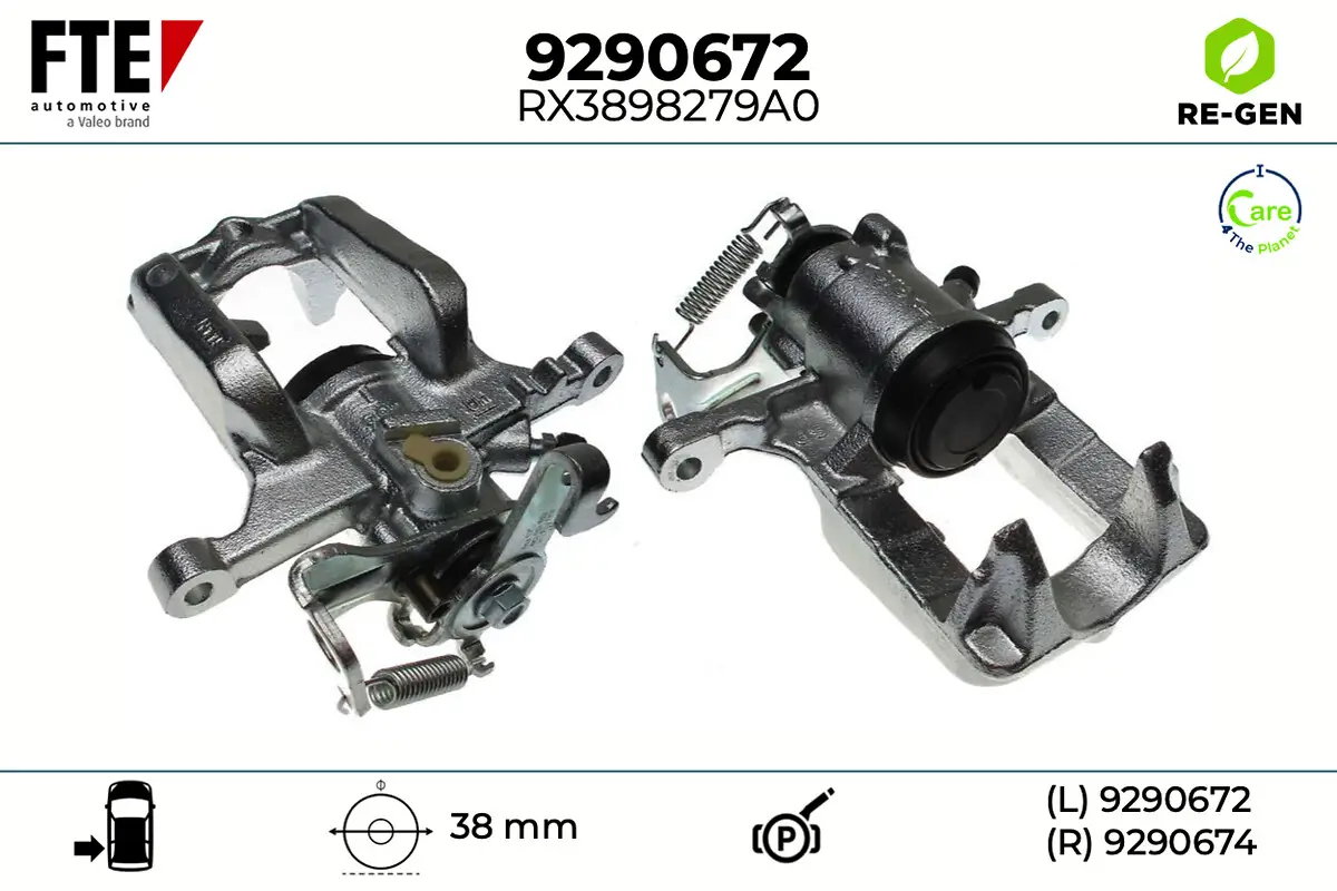 Bremssattel Hinterachse links FTE 9290672