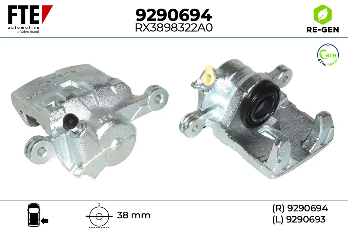 Bremssattel Hinterachse rechts FTE 9290694