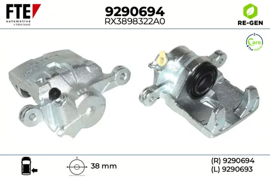Bremssattel Hinterachse rechts FTE 9290694 Bild Bremssattel Hinterachse rechts FTE 9290694