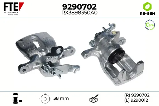 Bremssattel Hinterachse rechts FTE 9290702 Bild Bremssattel Hinterachse rechts FTE 9290702