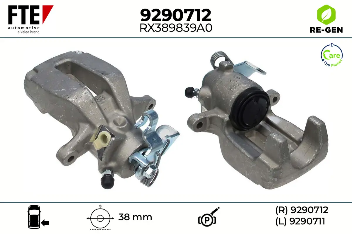 Bremssattel Hinterachse rechts FTE 9290712