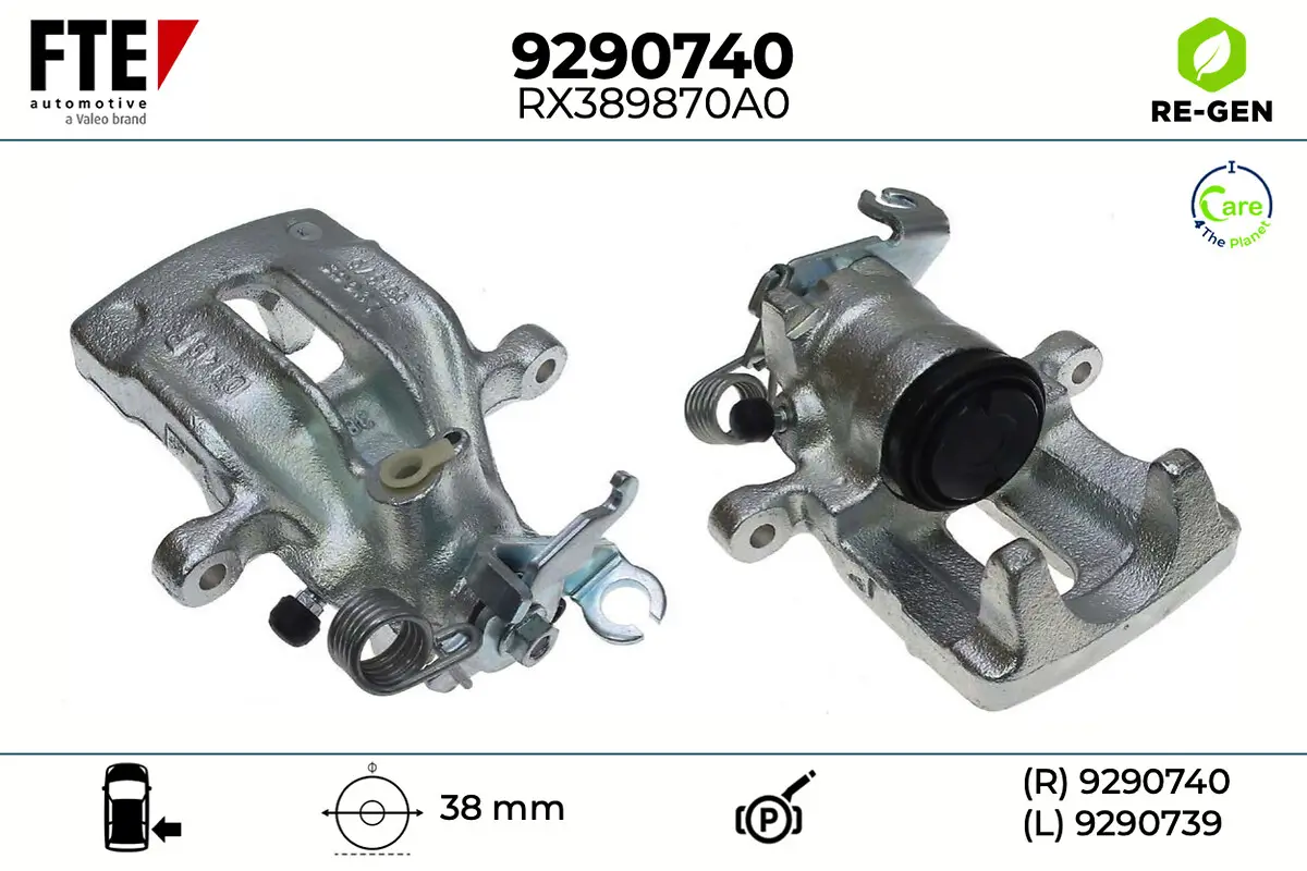 Bremssattel Hinterachse rechts FTE 9290740