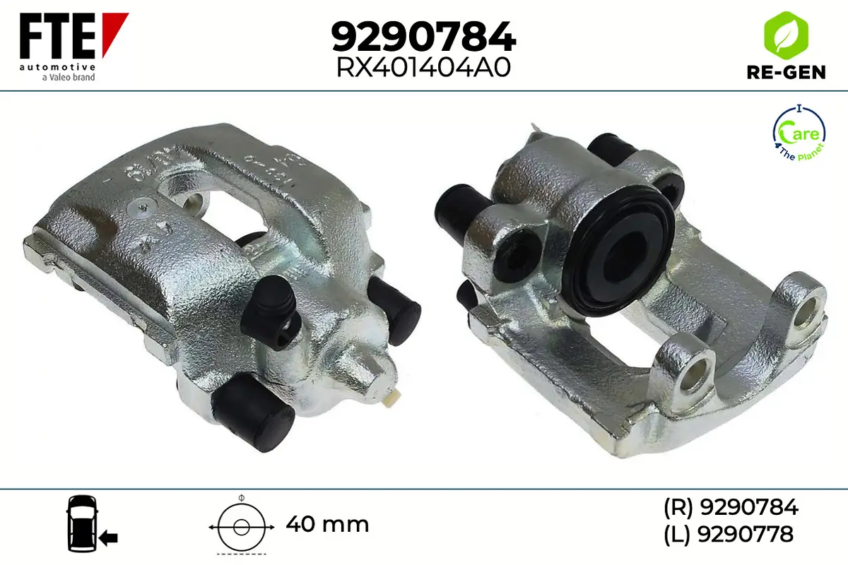 Bremssattel Hinterachse rechts FTE 9290784