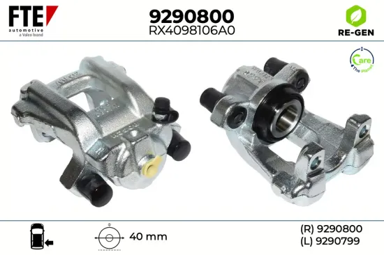 Bremssattel Hinterachse rechts FTE 9290800 Bild Bremssattel Hinterachse rechts FTE 9290800