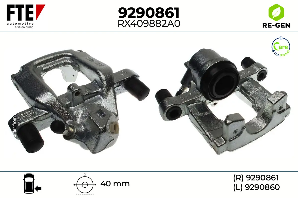 Bremssattel Hinterachse rechts FTE 9290861