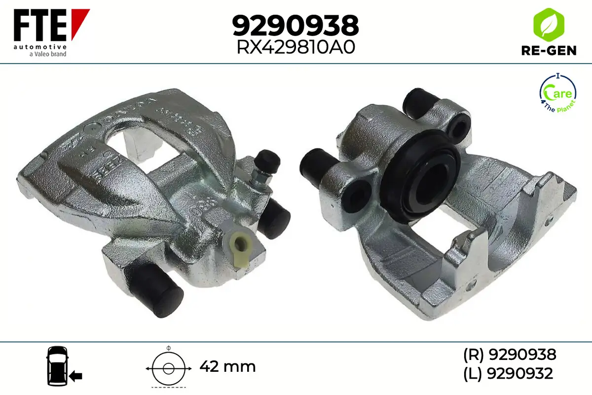 Bremssattel Hinterachse rechts FTE 9290938