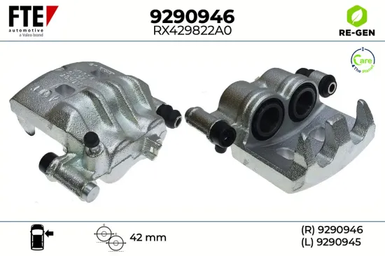 Bremssattel Vorderachse rechts vor der Achse FTE 9290946 Bild Bremssattel Vorderachse rechts vor der Achse FTE 9290946
