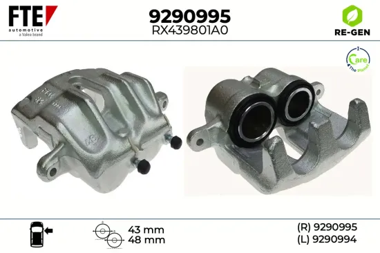 Bremssattel Vorderachse rechts FTE 9290995 Bild Bremssattel Vorderachse rechts FTE 9290995