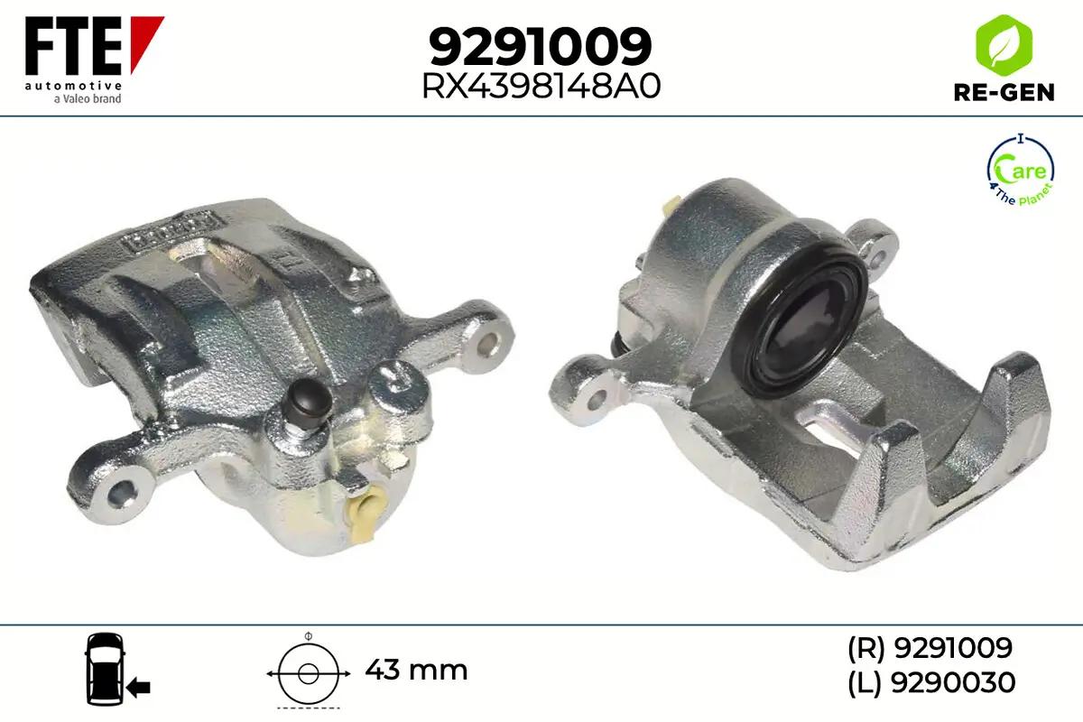 Bremssattel Hinterachse rechts FTE 9291009