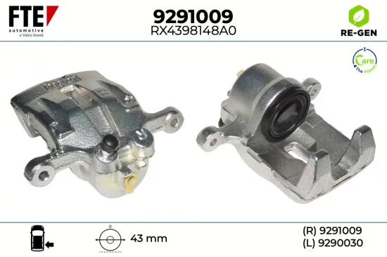 Bremssattel Hinterachse rechts FTE 9291009 Bild Bremssattel Hinterachse rechts FTE 9291009