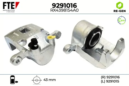 Bremssattel Hinterachse rechts FTE 9291016 Bild Bremssattel Hinterachse rechts FTE 9291016