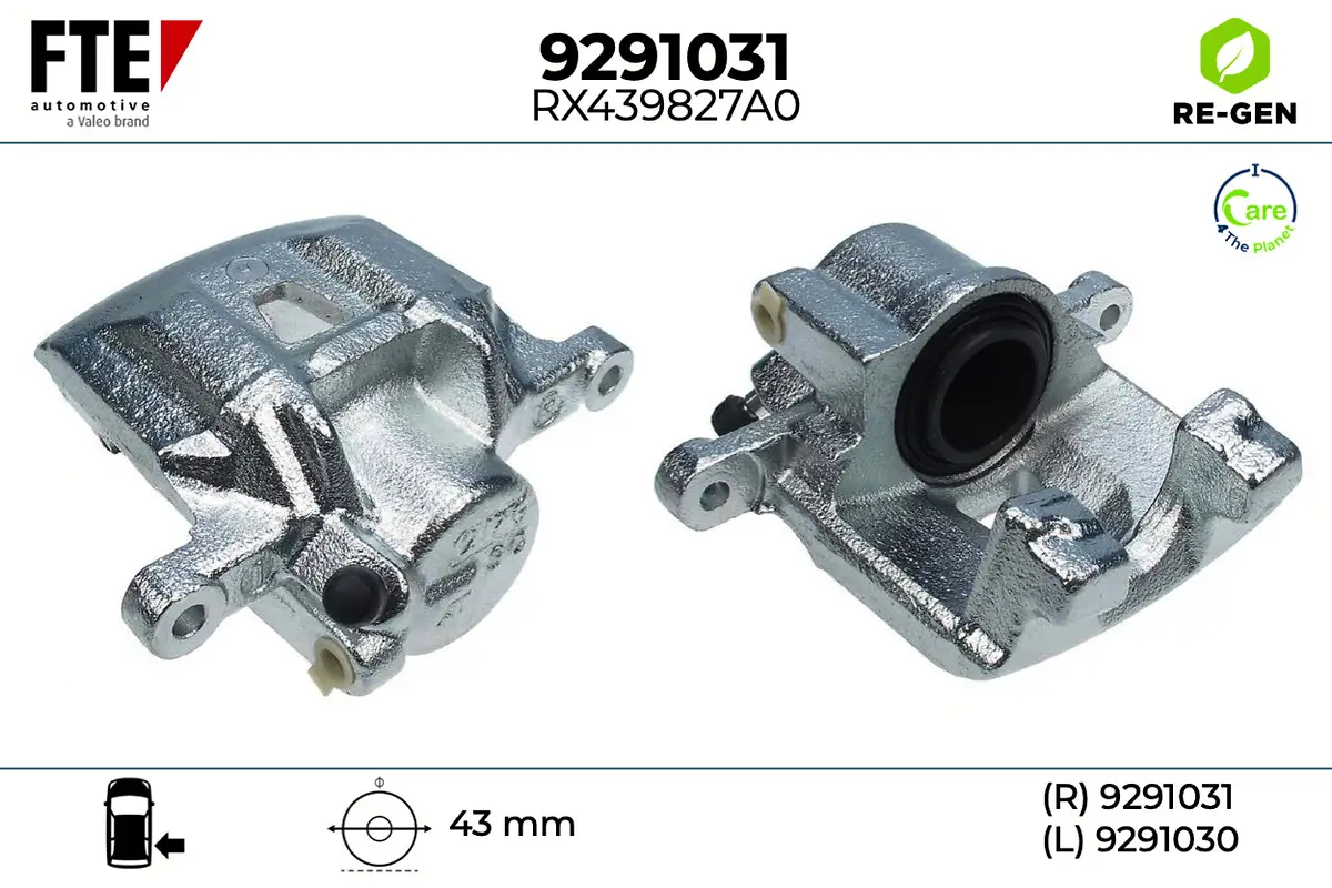 Bremssattel Hinterachse rechts FTE 9291031