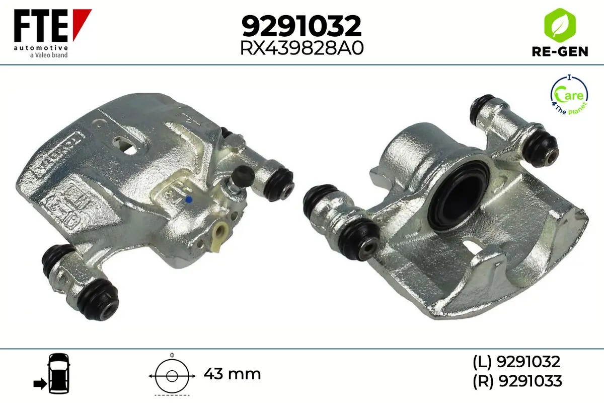 Bremssattel Hinterachse links FTE 9291032