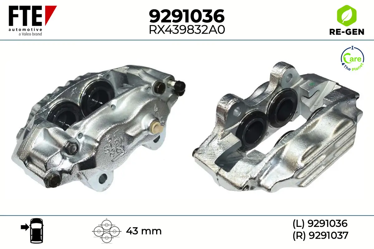 Bremssattel Vorderachse links FTE 9291036
