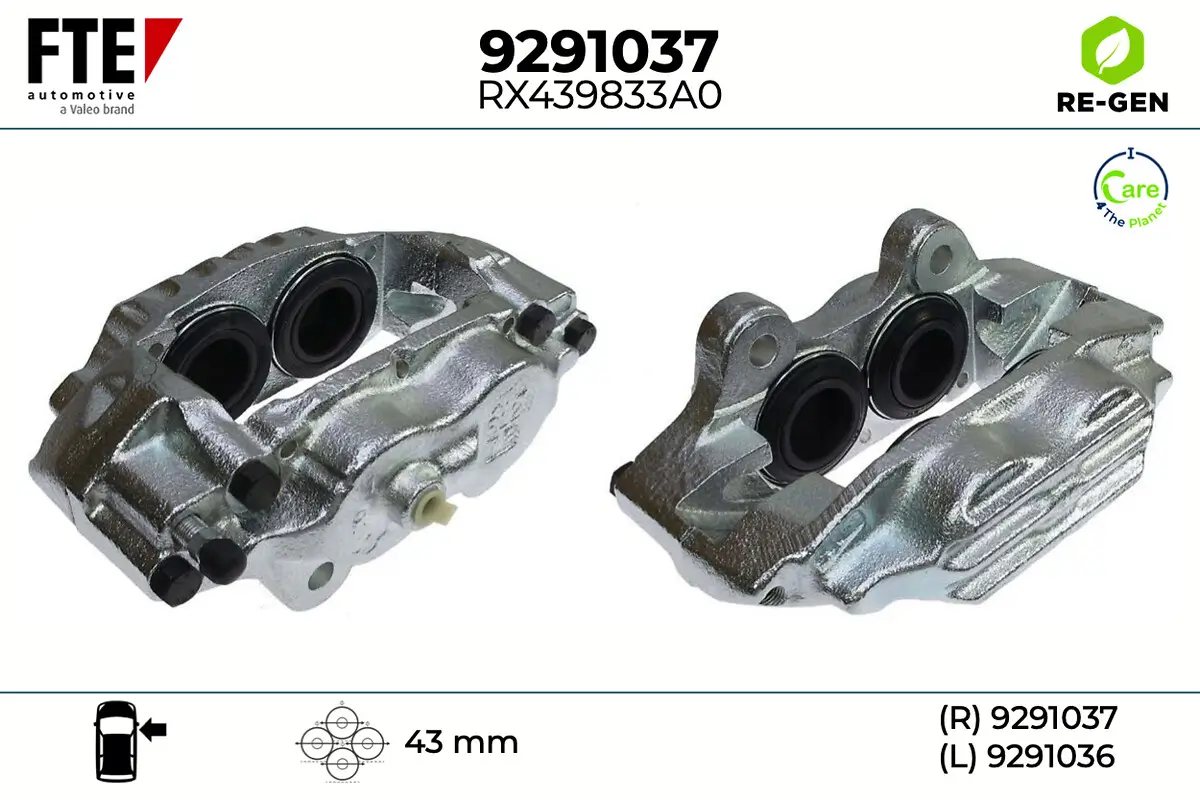 Bremssattel Vorderachse rechts FTE 9291037