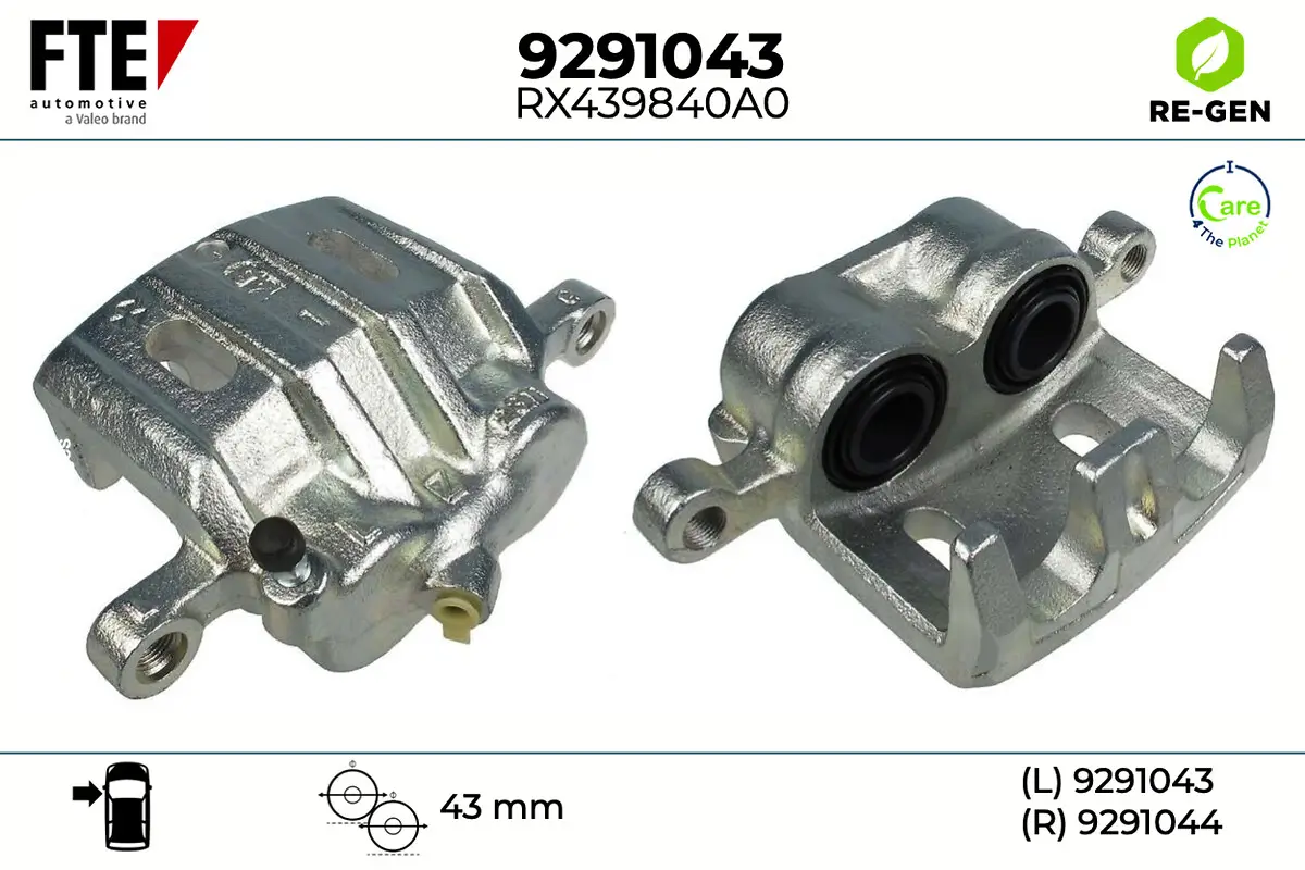 Bremssattel Vorderachse links vor der Achse FTE 9291043