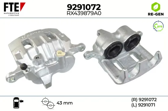 Bremssattel Vorderachse rechts FTE 9291072 Bild Bremssattel Vorderachse rechts FTE 9291072