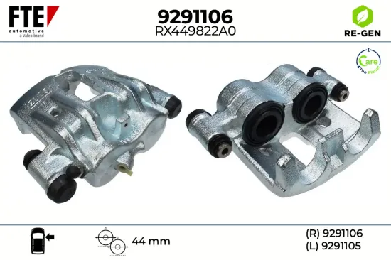 Bremssattel Vorderachse rechts FTE 9291106 Bild Bremssattel Vorderachse rechts FTE 9291106
