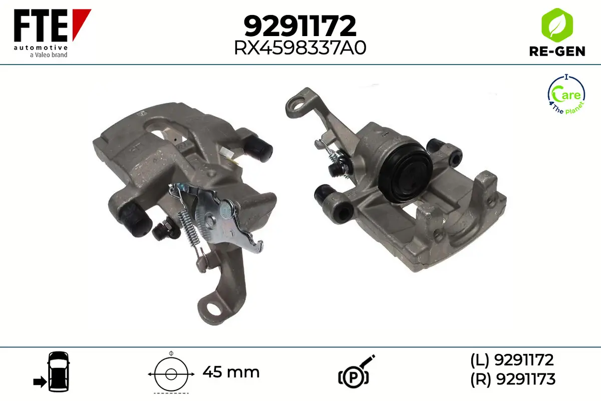 Bremssattel Hinterachse links FTE 9291172