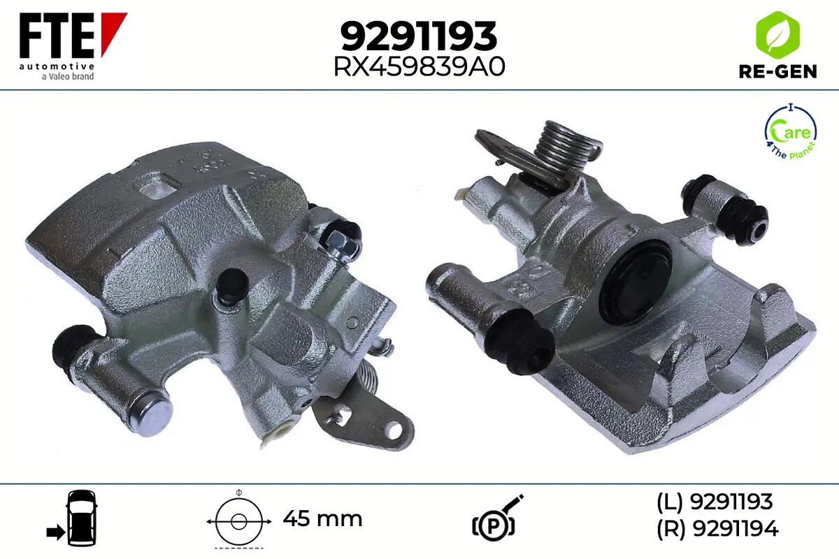 Bremssattel Hinterachse links FTE 9291193