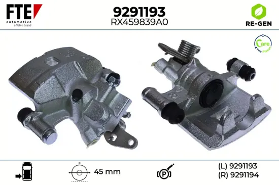Bremssattel Hinterachse links FTE 9291193 Bild Bremssattel Hinterachse links FTE 9291193
