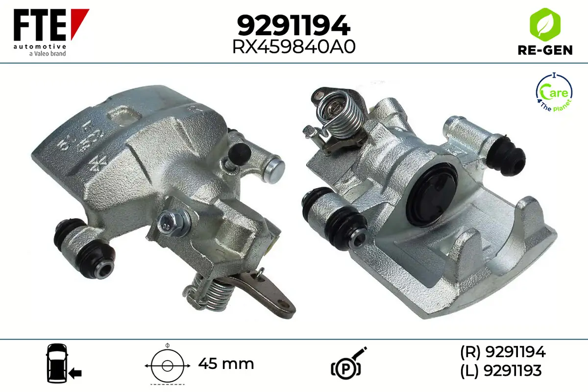 Bremssattel Hinterachse rechts FTE 9291194
