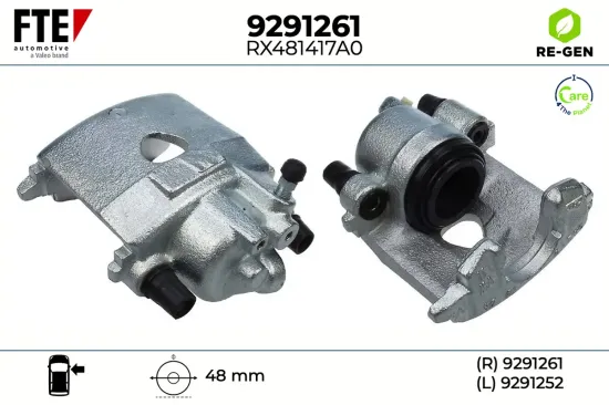 Bremssattel Vorderachse rechts FTE 9291261 Bild Bremssattel Vorderachse rechts FTE 9291261
