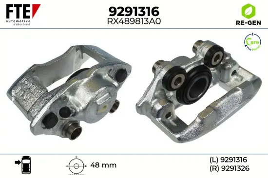Bremssattel Vorderachse links FTE 9291316 Bild Bremssattel Vorderachse links FTE 9291316