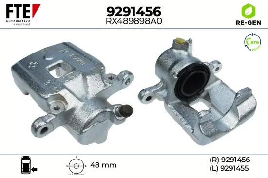 Bremssattel Hinterachse rechts FTE 9291456 Bild Bremssattel Hinterachse rechts FTE 9291456