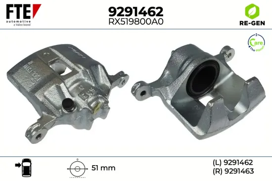 Bremssattel Vorderachse links FTE 9291462 Bild Bremssattel Vorderachse links FTE 9291462