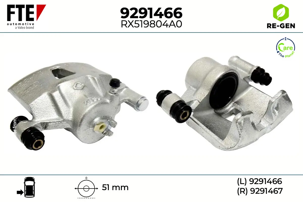 Bremssattel Hinterachse links FTE 9291466