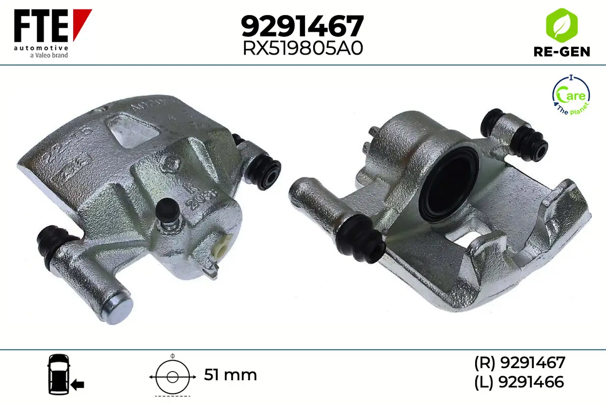 Bremssattel Hinterachse rechts FTE 9291467