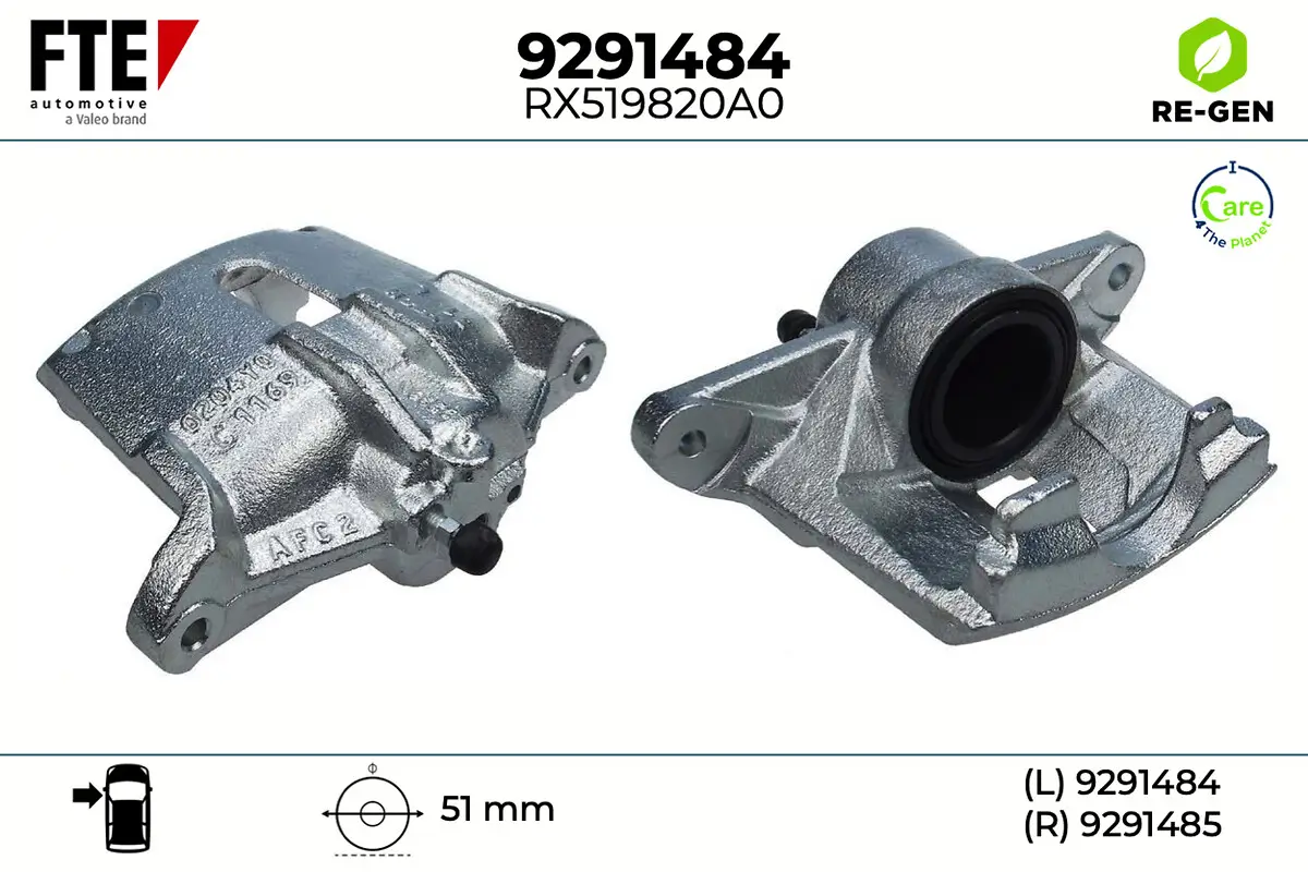 Bremssattel Vorderachse links FTE 9291484