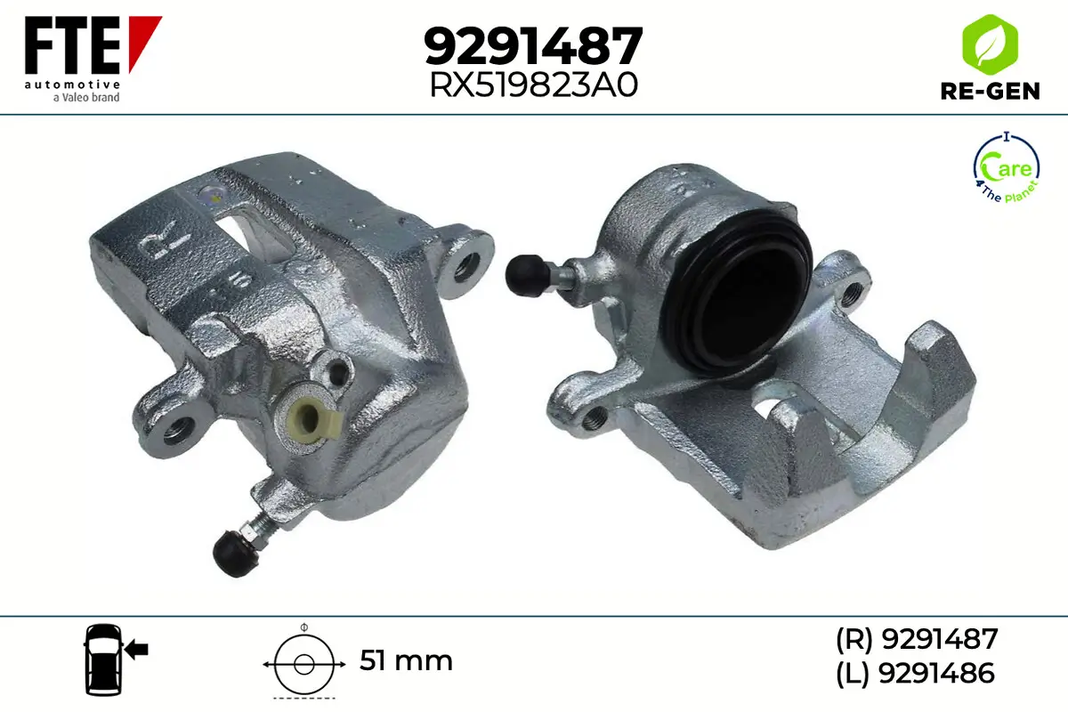 Bremssattel Vorderachse rechts FTE 9291487