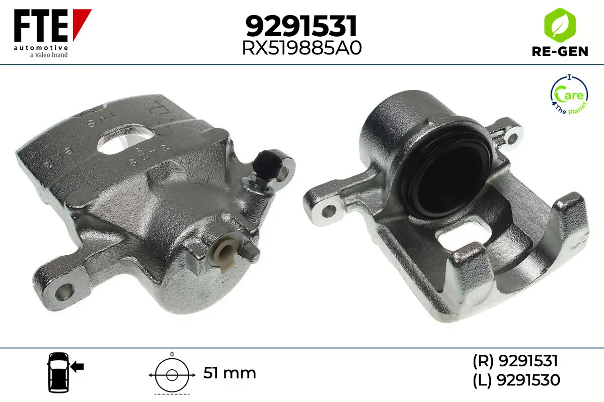 Bremssattel Vorderachse rechts FTE 9291531
