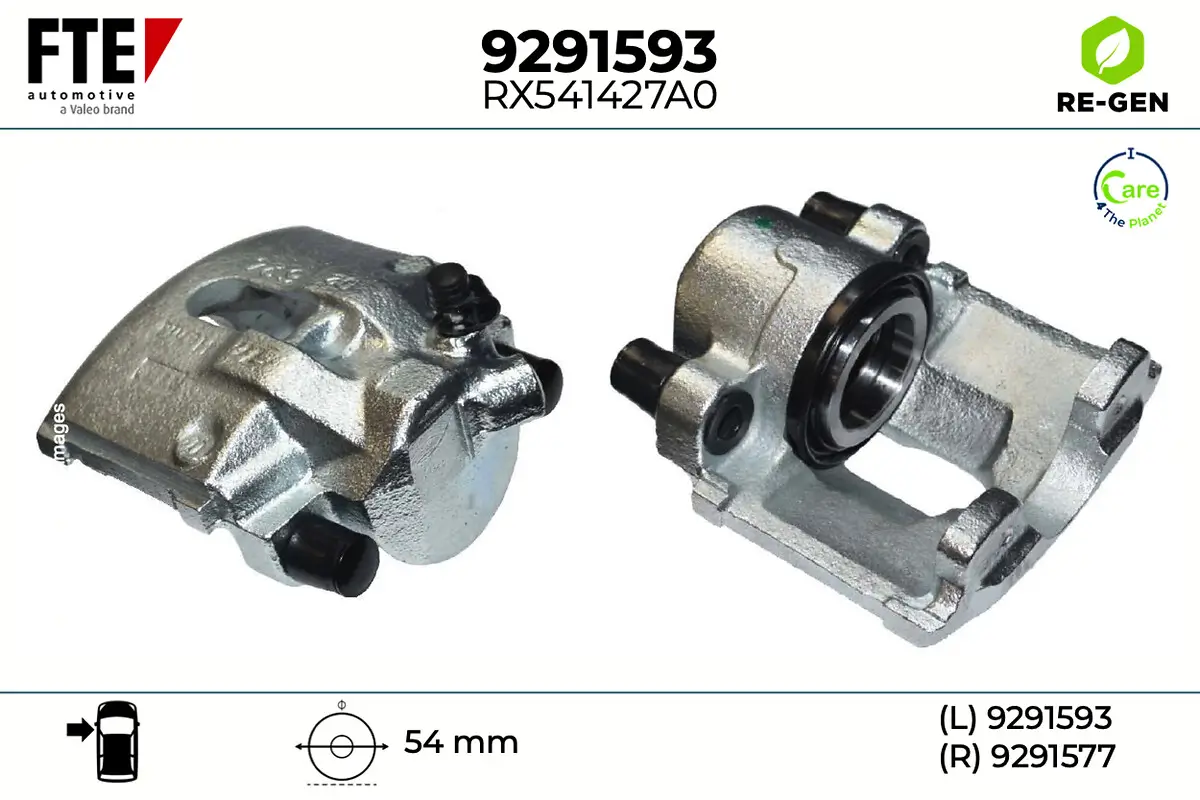 Bremssattel Vorderachse links Vorderachse rechts FTE 9291593