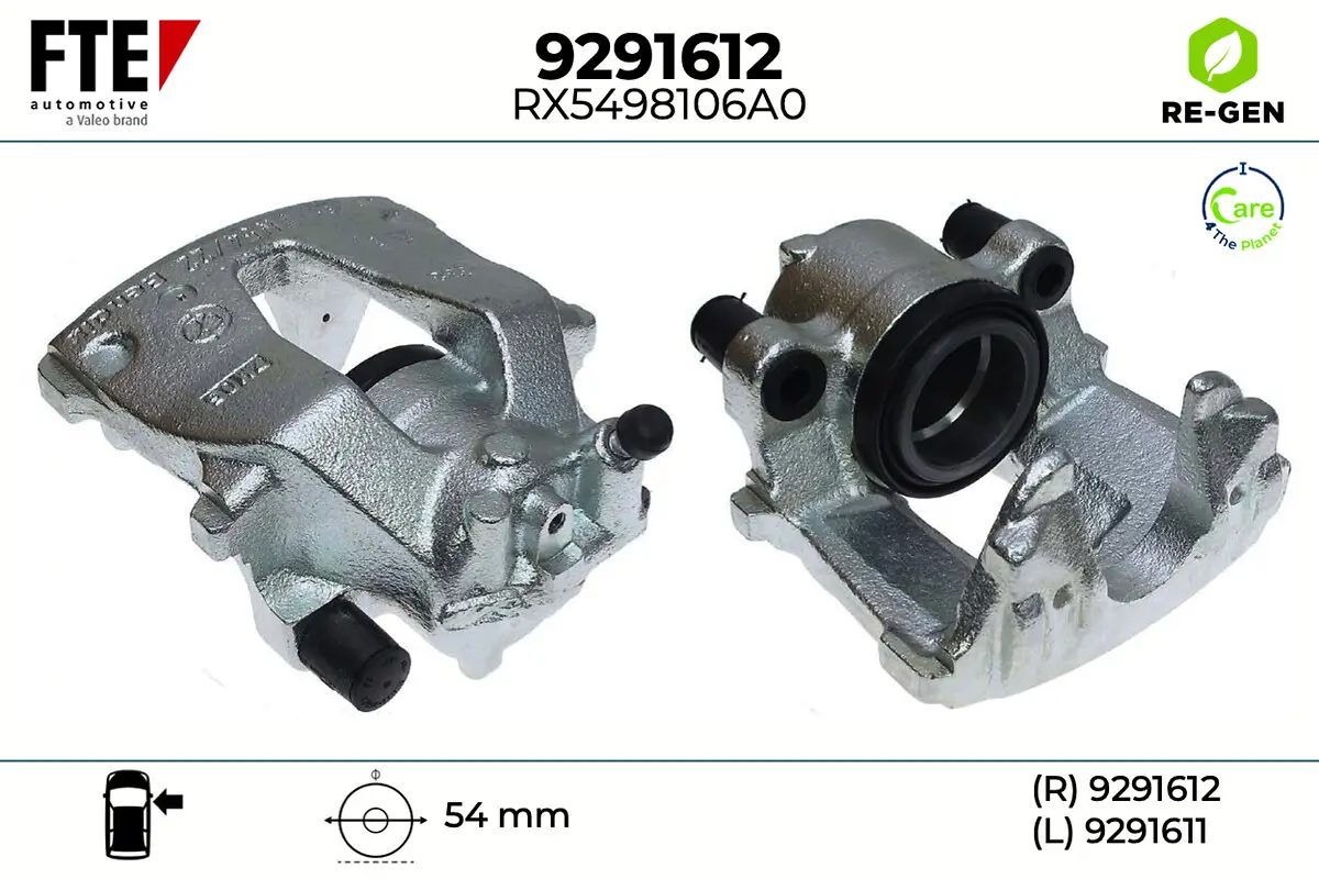 Bremssattel Vorderachse rechts FTE 9291612