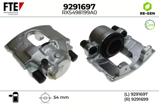 Bremssattel Vorderachse links FTE 9291697 Bild Bremssattel Vorderachse links FTE 9291697