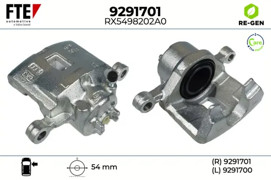 Bremssattel Vorderachse rechts FTE 9291701 Bild Bremssattel Vorderachse rechts FTE 9291701