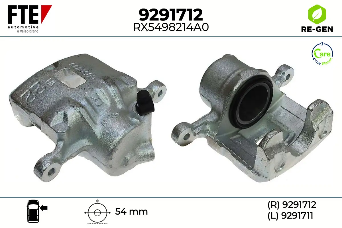 Bremssattel Vorderachse rechts vor der Achse FTE 9291712