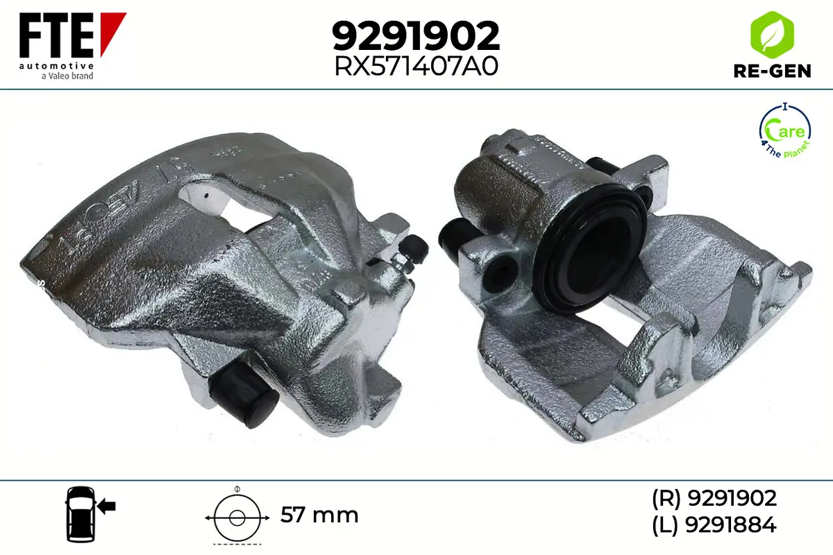 Bremssattel Vorderachse rechts FTE 9291902