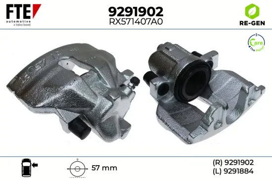 Bremssattel Vorderachse rechts FTE 9291902 Bild Bremssattel Vorderachse rechts FTE 9291902