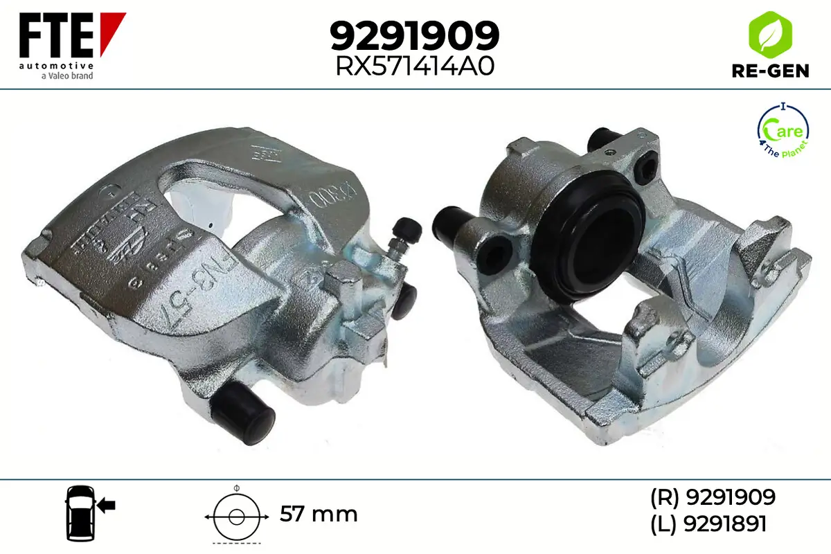 Bremssattel Vorderachse rechts FTE 9291909