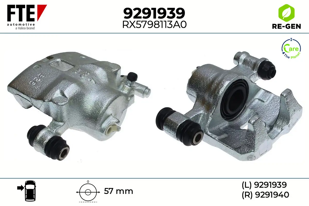 Bremssattel Vorderachse links vor der Achse FTE 9291939