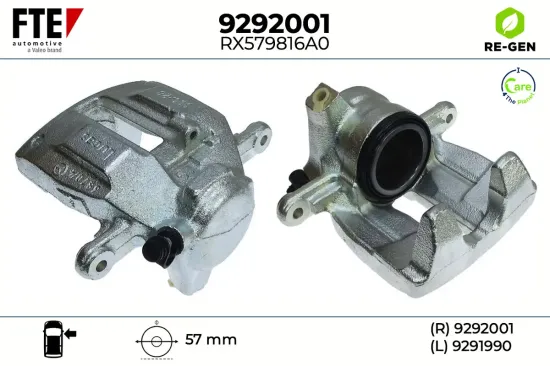 Bremssattel Vorderachse rechts FTE 9292001 Bild Bremssattel Vorderachse rechts FTE 9292001