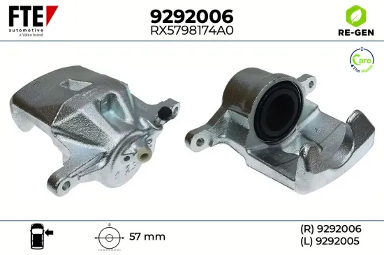 Bremssattel Vorderachse rechts FTE 9292006 Bild Bremssattel Vorderachse rechts FTE 9292006