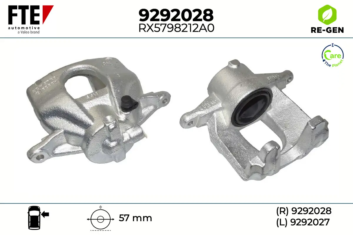 Bremssattel Vorderachse rechts FTE 9292028